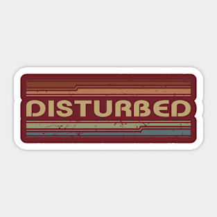 Disturbed Retro Lines Sticker